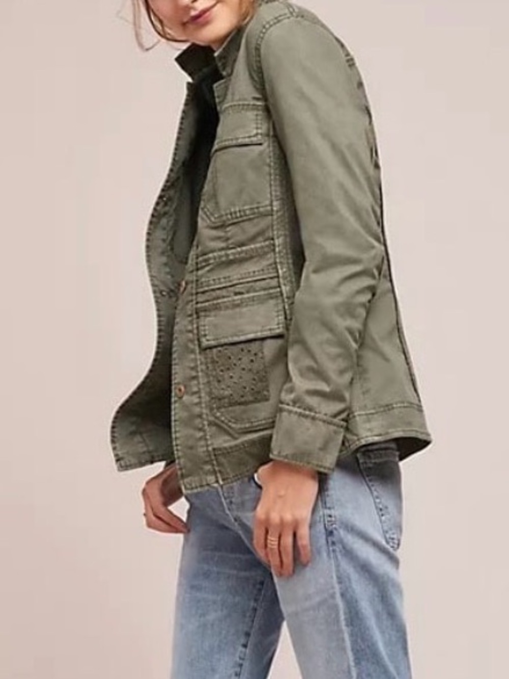 Anthropologie Kathryn Newton The Society Green Jacket Military Utility Field XS